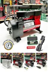 12 V Premium Araba Oto Araç Lastik Şişirme Pompası 160 Psi Metal Gövde Kompresör Combo Set