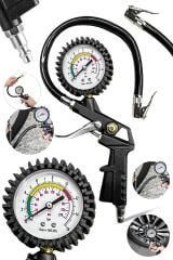 Ağır Hizmet Havalı Kompresör Saatli Basınç Göstergeli  Lastik Şişirme, Hava Tabancası  jak Girişli