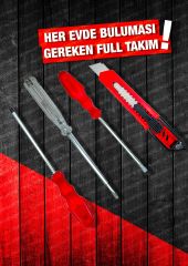 11 PCS Full Takım El Aleti Kiti Pense Kombin,3 Metre,Çekiç,Yıldız,Düz,Kerpeten Tamir Kiti