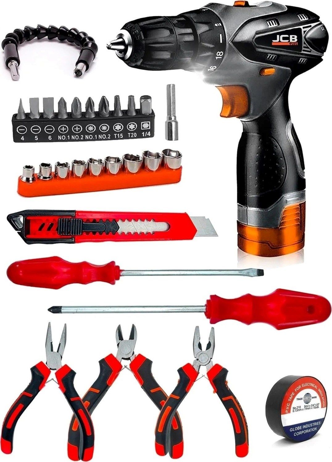 Proxtech 31PCS JSR1800 Professionel Akülü Vidalama Matkap,mini Pense,yankeski,karkaburun,tornavida