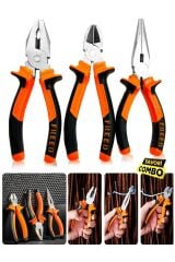 Çok Fonksiyonlu ProSeri Pense Kargaburun Yankeski Amatör ve Profesyoneller için Combo set(3 Adet)