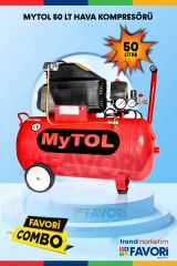 Favorisepetim En Çok Tercih Edilen MyTool 50 LtHava Kompresörü Yüksek  Kalite 5 Parça Havalı Set
