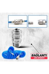 Mytol 50 Litre Hava Kompresörü 2Hp 8Bar 15mt Spiral Hortum HavaTabancası- Jakları Full- Fırsat Paket