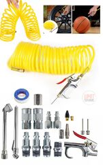 Profesyonel 20 Parça Hızlı Bağlantı Havalı Üfleme Tabancası Lastik Şişirme  Kompresör Kiti