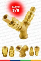 Yüksek Kalite Havalı Kompresörler için 2'li Dağıtıcı ve Hava Giriş Rekorları 3/8''