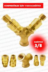 Yüksek Kalite Havalı Kompresörler için 2'li Dağıtıcı ve Hava Giriş Rekorları 3/8''