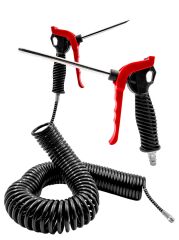 YENİ NESİL 15 Metre Yüksek Kalite Kompresör Spiral Hava Hortumu 8 mm 15 mt  Hava Tabancası Set