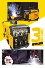 3Fonksiyonlu MIGTorçlu MMA İnverter TIG Profesyonel Gazsız Gazaltı Dijital Ekran Kaynak Teli Combo