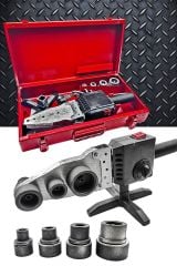 Profesyonel  Çift Residanslı IsıAyarlı Pprc Plastik Boru Kaynak Makinesi Çantalı Teflon Makaslı Set