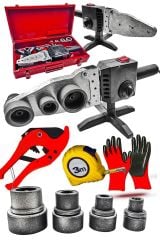 Yüksek Kalite Çift Residans Ayarlı Pprc Plastik Boru Kaynak Makinesi 3 Metre Teflon Set