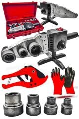 Çift Residanslı Isı Ayarlı Pprc Plastik Boru Kaynak Makinesi MaşalıBoru Anahtarı Makaslı Set