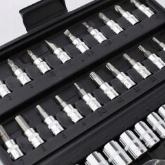 Premium 46 Parça Mini Lokma Takımı Otomatik Cırcırlı 1/4'' Set Yüksek Kalite Kombinasyon Alet Seti