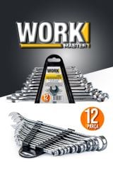 PRO 58 Parça Lokma Takımı Otomatik Cırcırlı 1/4'' 12 Parça Kombine Açık Ağız-yıldız Anahtar Takım