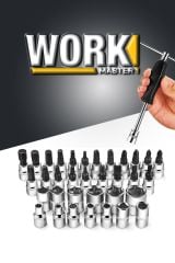 Germany Cr-v Max 1/4 Cırcırlı 53 Parça Lokma Anahtar Takımı Bits Uç Combo Tam Set Usta Set