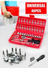 49 Parça Mini Lokma Takımı Otomatik Cırcırlı 1/4''  Pense Kargaburun Yankeski Kombinasyon Alet Seti