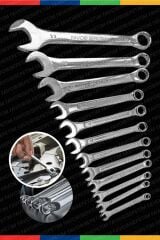 52 Parça Krom Çelik 40 Parça Cırcırlı Lokma, 12 Parça Kombine Açık Ağız-Yıldız Anahtar Ful Set