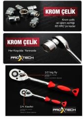 Profesyonel 108 Parça  Çok Fonksiyonlu  1/2 Ve 1/4 Cırcırlı Lokma Anahtar Takımı Bits Uç Full Set