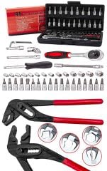 47Parça Mini Lokma Takımı Otomatik Cırcırlı 1/4'' Wrench Set Yüksek Kalite Kombinasyon Ford Pense Set