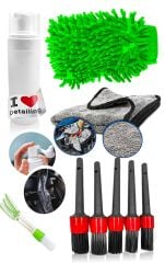 Oto Araba Temizleme Kuaför 11  Parça İç-Dış Detaylı Temizlik Bakım Koltuk Fırçalama Set PROXCLEAN09