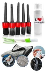 Oto Araba Temizleme Kuaför 8 Parça İç-Dış Detaylı Temizlik Bakım Koltuk Fırçalama Set PROXCLEAN08