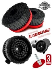 Yüksek Mikron  3 Parça Su Sıçratmayan Yumuşak Koltuk | Halı | Oto Kuaför | Yıkama Polisaj Fırçası