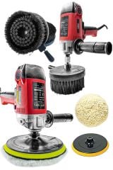 Craftex Att180L DikeyKoltuk Yıkama,CilaPolisaj Makinesi1100w Koltuk Yıkama Su Sıçratmaz Fırça Hediye