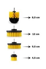 4'lü Matkap Ucuna Takılan Temizlik Fırça Seti