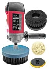 Dikey KoltukYıkama, Polisaj Makinesi 180mm Koltuk Yıkama Düz Fırça Şeffaf Uc 2 lt Fıs Fıs Seti