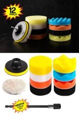 Pro 15 Pasta Cila Polisaj Süngeri Seti 115mm Matkap Uyumlu Pasta Cila Fırçalama  Parlatma Seti