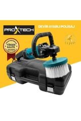 Profesyonel  Devir Ayarlı Koltuk Yıkama Pasta Cila Polisaj Makinesi  Su Sıçratmaz Fırça Hediye Set