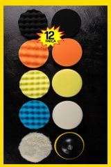 Profesyonel Combo Temizlik 15Parça Pasta Cila Polisaj Süngeri Matkapa Uyumlu Fırça Seti Parlatma Kit