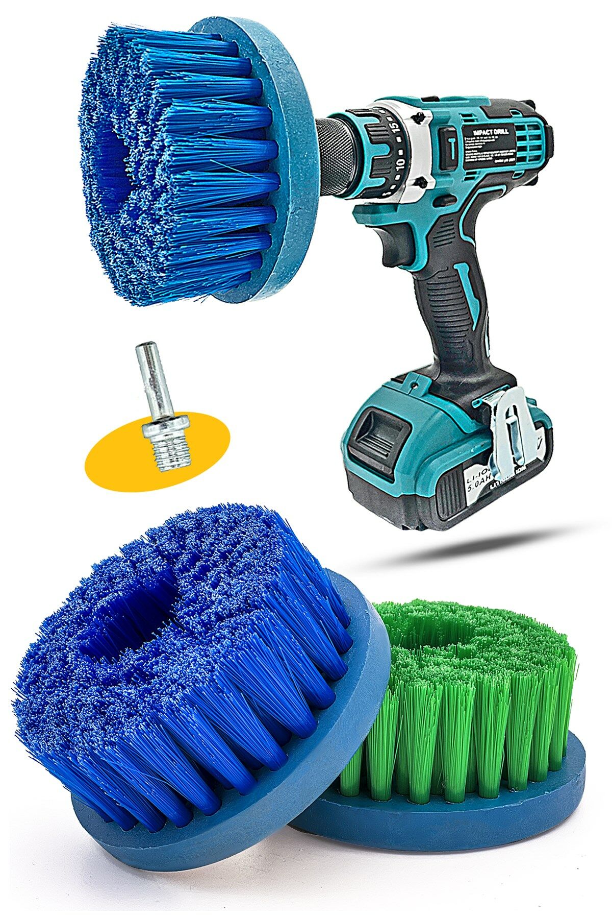 Yüksek Mikron Matkaplara ve Polisajlara Özel Paspas Koltuk  Halı  Yıkama  Fırçası  Bağlantı Hediye