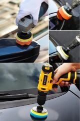 Pratik 11 Parça Araç Oto Pasta Cila Parlatma Polisaj Sünger Seti