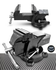 360 Dönerli Profesyonel Ağır Hizmet Yüksek Hassasiyetli Kırılmaz Örslü Masa Tezgah Mengenesi 80 mm