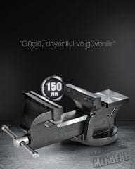 Profesyonel Ağır Hizmet Yüksek Hassasiyetli Kırılmaz Örslü Masa Tezgah Mengenesi 150 mm