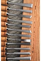 PRO 12 Parça Profesyonel Kalitede Ahşap Oyma Kesme İskarpelalar Oyma Keski Paket Set