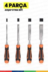 Yüksek Kalite  4 Parça Profesyonel İskarpela Set Kaydırmaz Saplı Oyma Seti