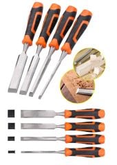 Yeni Nesil Yüksek Kalite  4 Parça Profesyonel İskarpela Set Kaydırmaz Saplı Oyma (25-20-18-10 )Seti