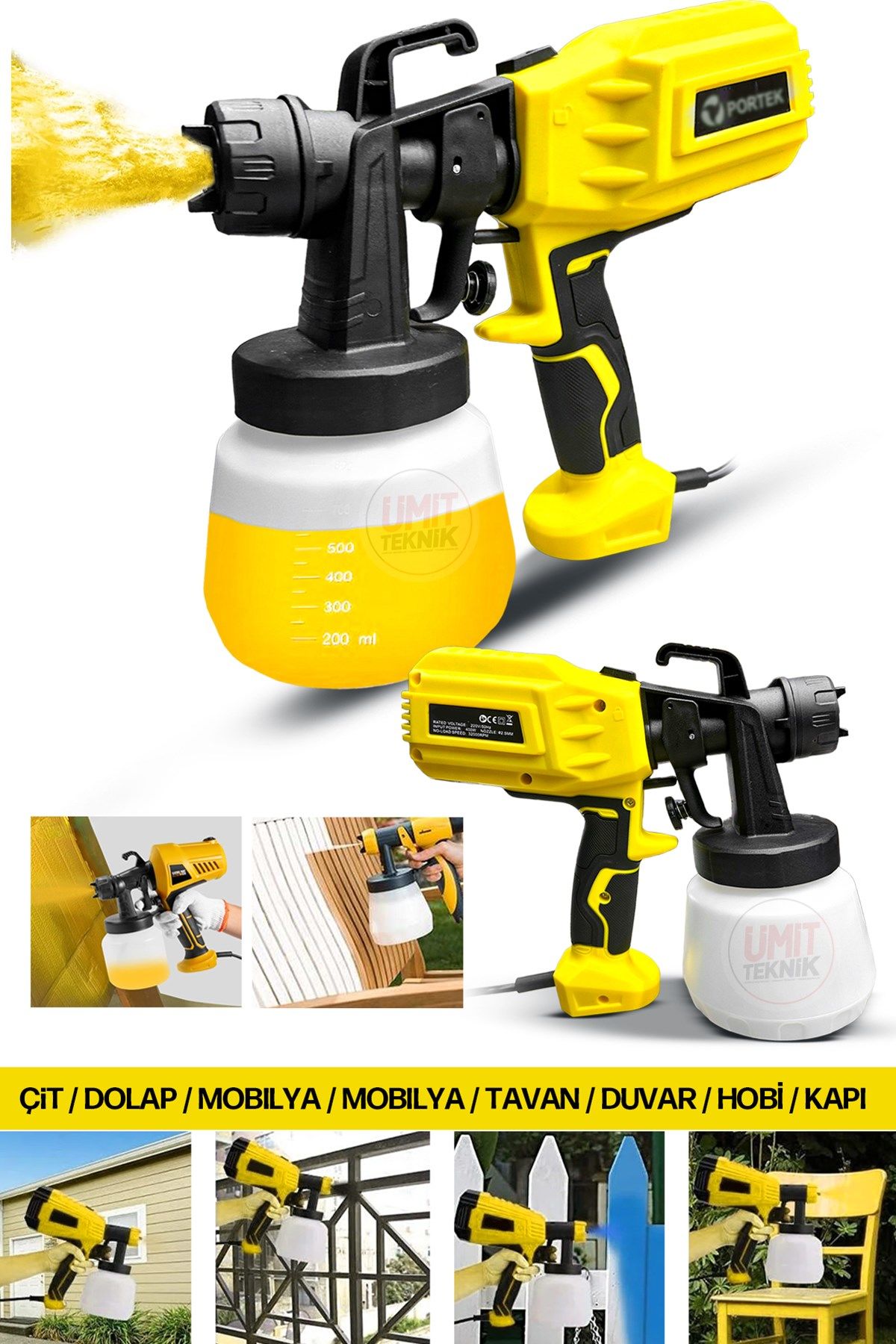 Duvar Panel,Beton Ahşap  Elektrikli Sprey Boya Püskürtme Tabancası Dezenfektan Ilaçlama Makinesi