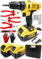 Pro Pense,Yankeski,Kargaburun  Çift Akülü Turbo Tork  36V Akülü Vidalama Matkap Vidalama Ful Set