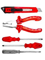 Yüksek Kalite Şeffaf Pense, Kontrol Kalemi, Yıldız,Düz, Falçata 5 Parça Set