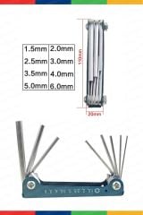 Yüksek Kaliteli 8 PRC Taşınabilir Katlanır Anahtar Altıgen Anahtar Alyan Tamir Kiti Çakı Takımı