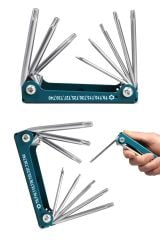 Yüksek Kaliteli 8 PRC Taşınabilir Katlanır Anahtar Torks Anahtar Alyan Tamir Kiti Çakı Takımı