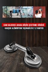 Premium Yüksek Kalite Cam Fayans Kaldırma Metal Alüminyum 3lü 2li SetCam Fayans Taşıma Vantuz