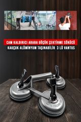 Premium Yüksek Kalite Cam Fayans Kaldırma Metal Alüminyum 3lü Cam Fayans Taşıma Vantuz