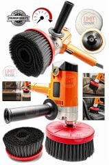 Premium Kalite Dikey Koltuk Fırçalama, Yıkama Cila Polisaj Makinesi Düz Fırça Set