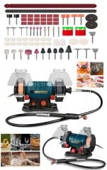 Premium Turbo Motorlu Çark Motoru Devirli Dramel  Zımpara Bileme Gravür 115PCS Oyma Taşlama Kiti