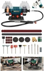 Premium Turbo Motorlu Çark Motoru Devirli Dramel  Zımpara Bileme Gravür 115PCS Oyma Taşlama Kiti