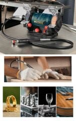 Premium Turbo Motorlu Çark Motoru Devirli Dramel  Zımpara Bileme Gravür 115PCS Oyma Taşlama Kiti