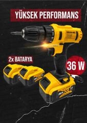 Profesyonel 275 PARÇA Çift Akülü Turbo  36V Tork Güçlendirilmiş Akülü Vidalama Matkap Vidalama Set